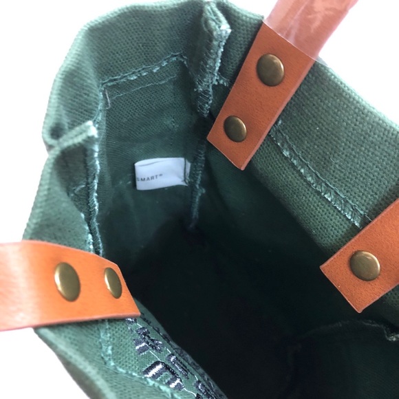 Knob Creek Rye Whiskey Canvas Bag Sack Green Handles Rivets Kentucky Liquor - Picture 8 of 10